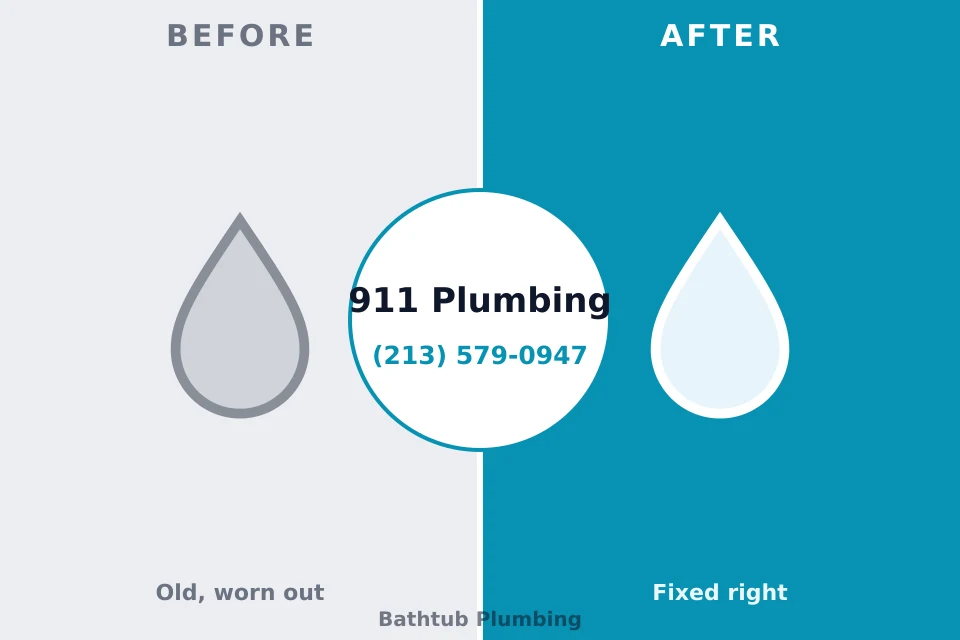 Before and after: plumbing repair Garland, UT